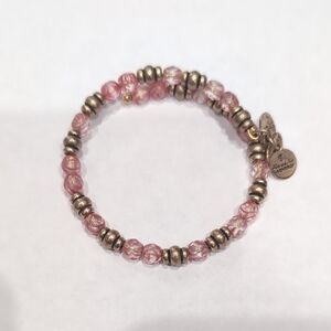 Alex and Ani Pink and Gold Charm Bracelet